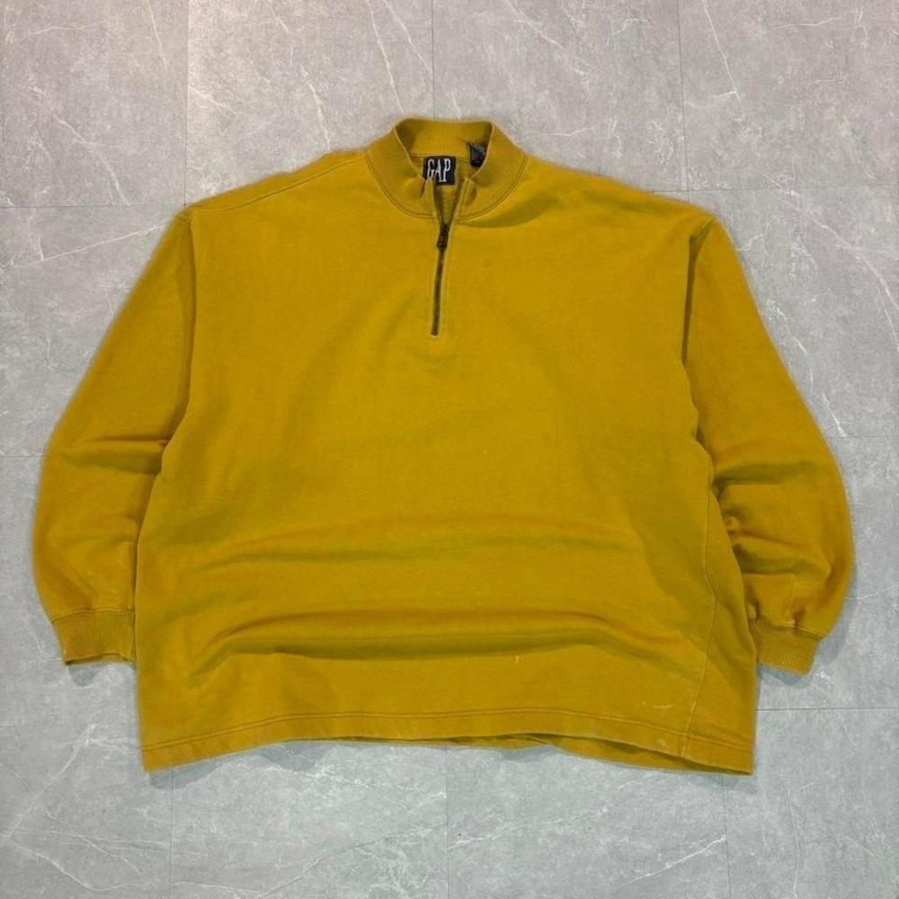 Gap yellow quarter zip sweatshirt Size XL‎ #90s